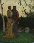 George Inness, Two Sisters in the Garden